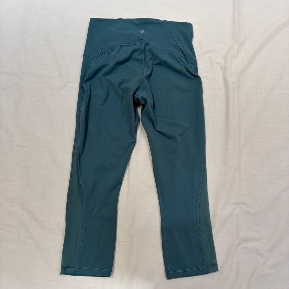 Teal Lululemon All The Right Places Crop II leggings Size 8